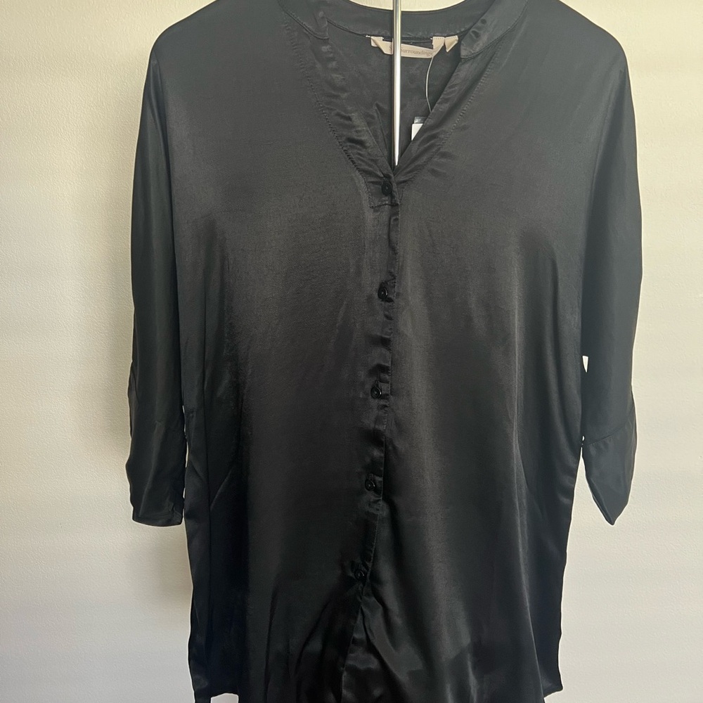 Soft Surroundings Black button up Women's Top